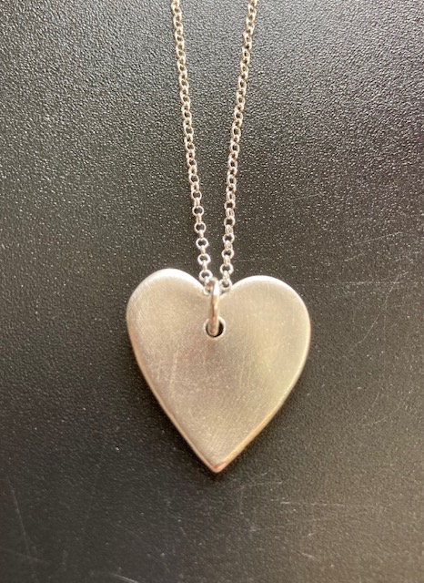 Medium Silver Heart on chain